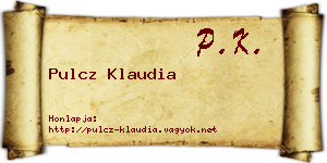 Pulcz Klaudia névjegykártya